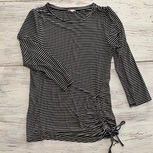 Striped Black and White Top
